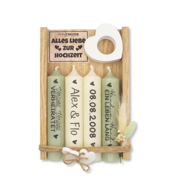 Hochzeitsgeschenk-Set “Ein Leben lang…” personalisiert
