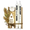 Geschenk-Set „Zum Einzug“ in Holzbox (2 Kerzen)
