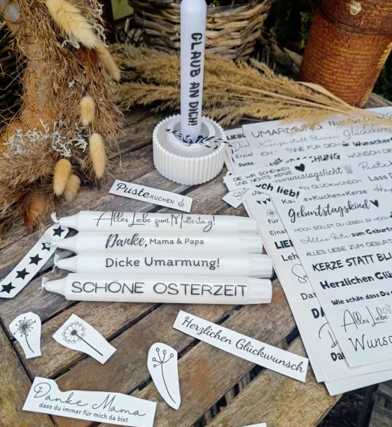 Personalisierte Kerzen mit Kerzentattoos: Besondere Geschenkideen