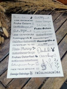 Kerzentattoos mit Ostersprüchen DIN A4