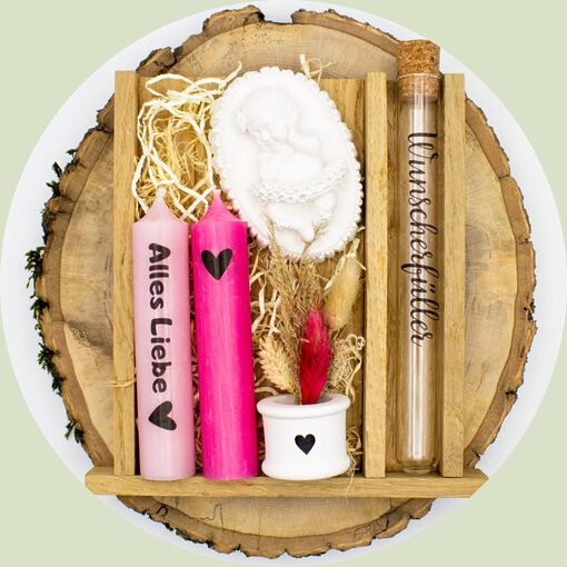 Geschenk-Set "Zur Geburt" für Mädchen