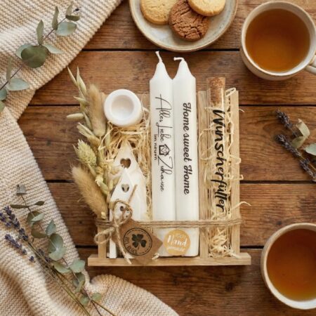 Geschenk-Set "Zum Einzug" in Holzbox