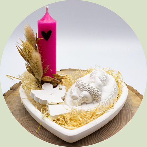 Kleines Geschenk-Set "Zur Geburt" für Mädchen
