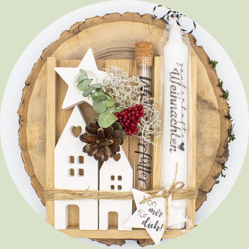 Weihnachtsgeschenk-Set "Zauberhafte Weihnachten" in Holzbox
