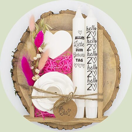 Geschenkset zum Geburtstag / Jubiläum in Holzbox