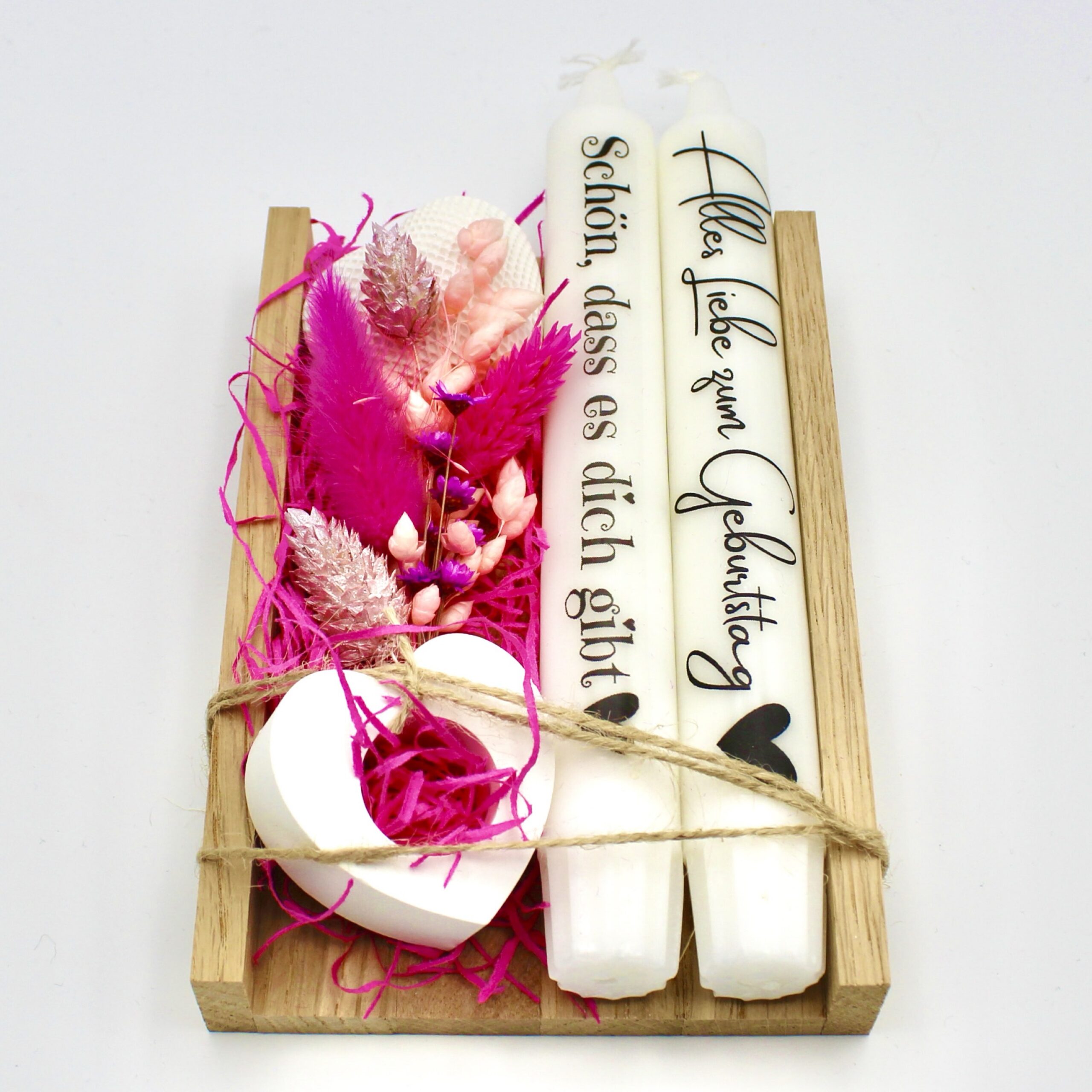 Geschenkset zum Geburtstag mit 2 Kerzen – Bild 4