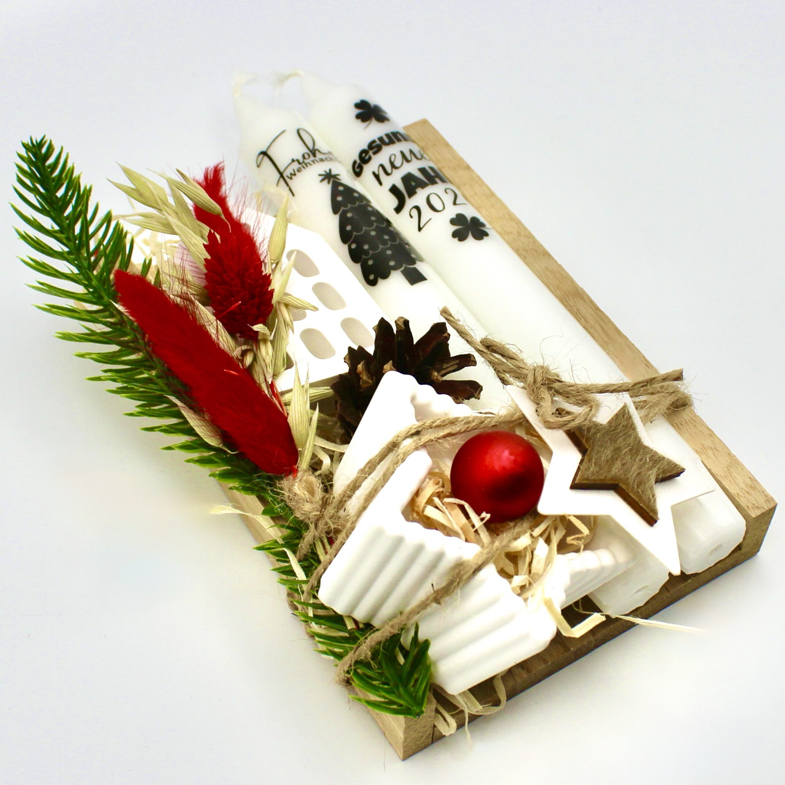 Weihnachtsgeschenk-Set "Frohe Weihnachten" in Holzbox – Bild 4